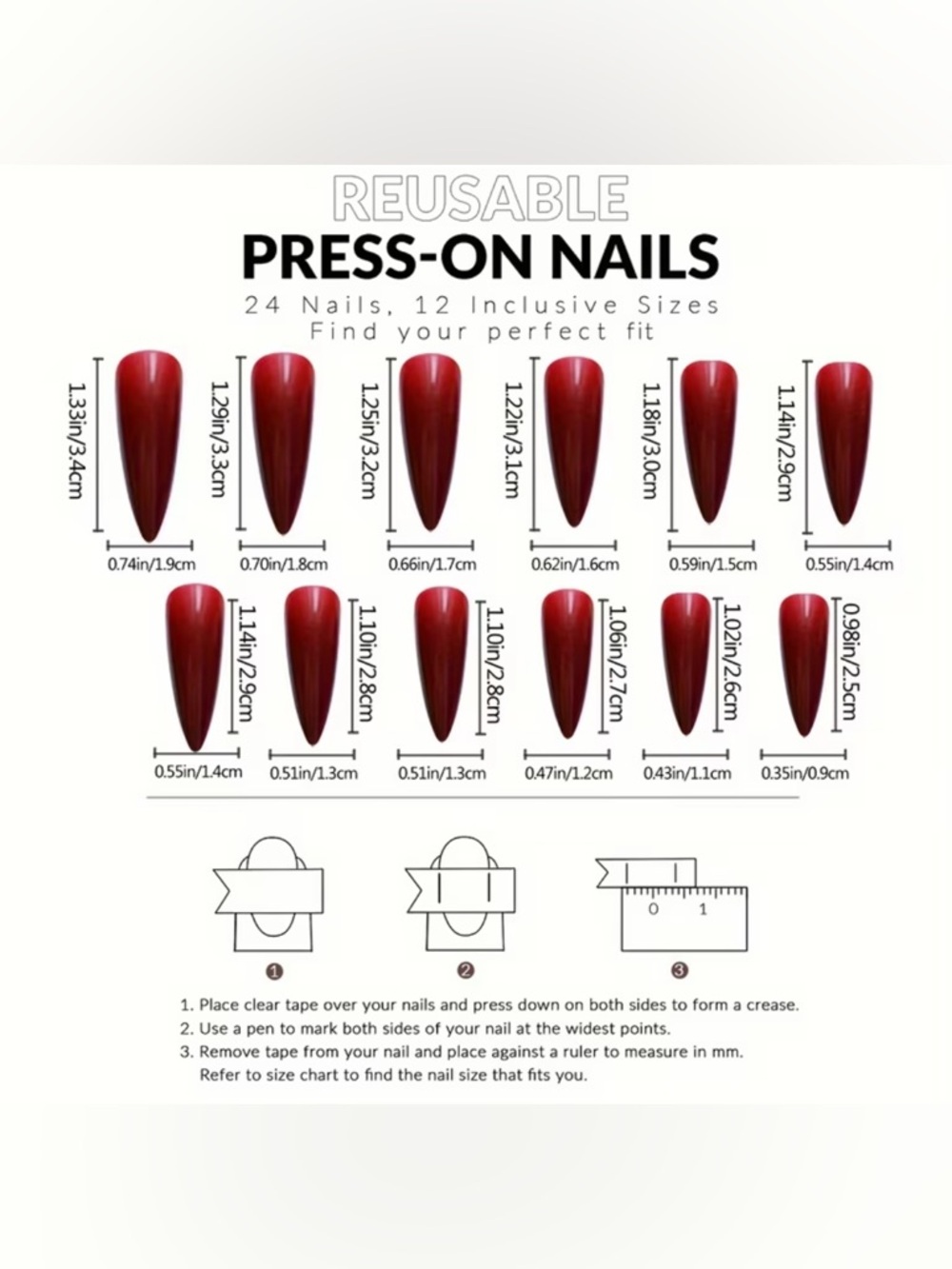 MYSEVENDAY Nude Pink Rhinestone & Floral Press-On Nails - 24 PCS - Picture 5 of 6